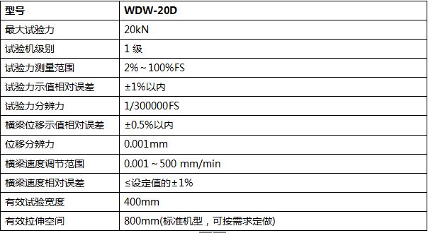 20KN微機控制電子萬能試驗機